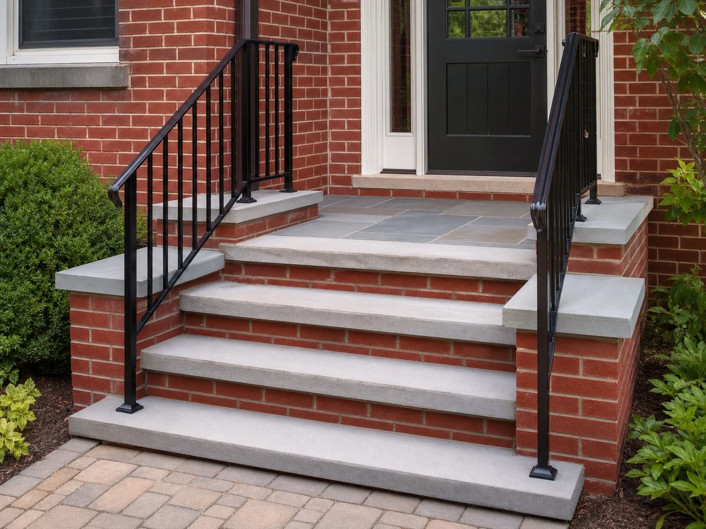 Brick front steps and porch in Takoma Park